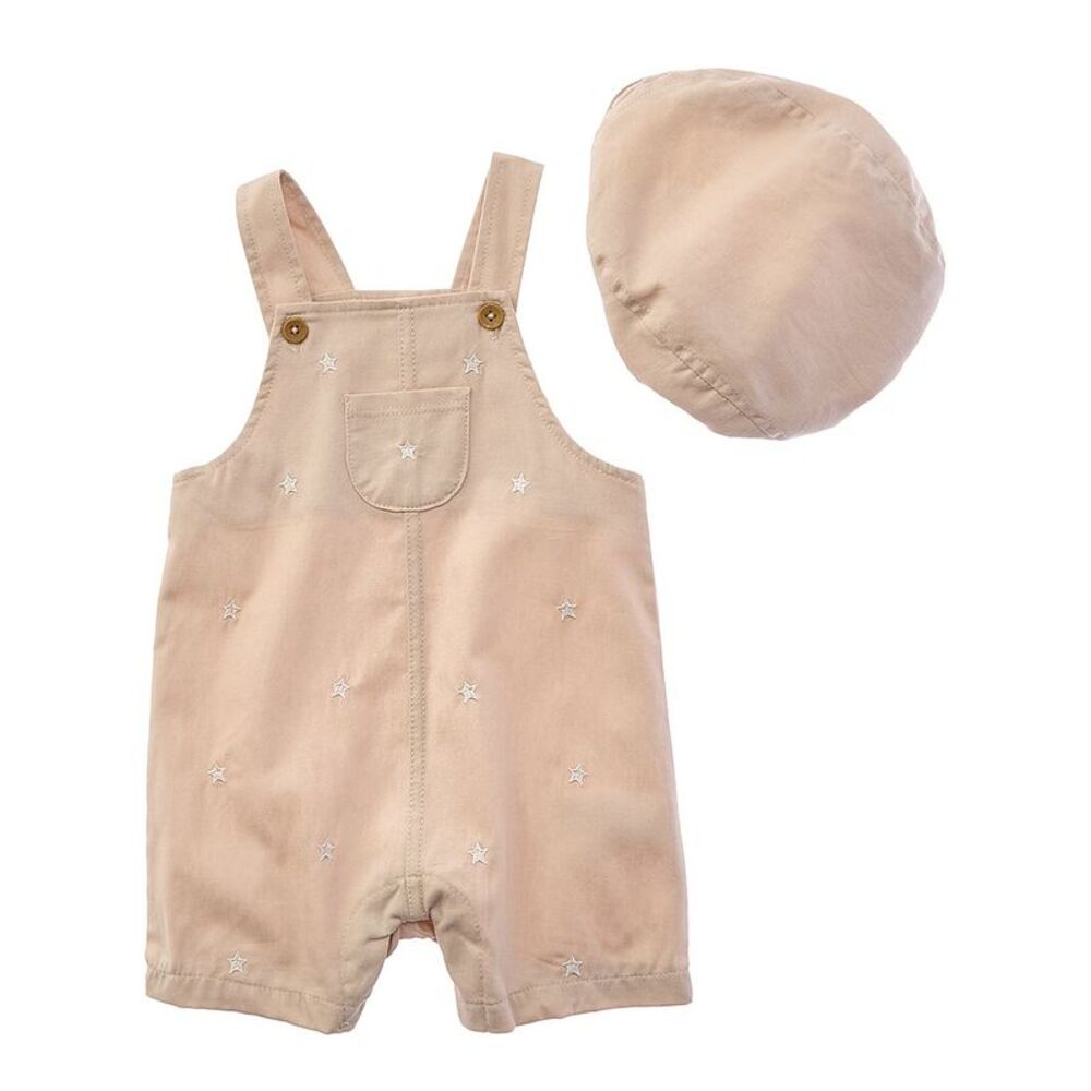 Shabby Chic Baby-Boys  Boys's 2Pc Romper Set, Tan